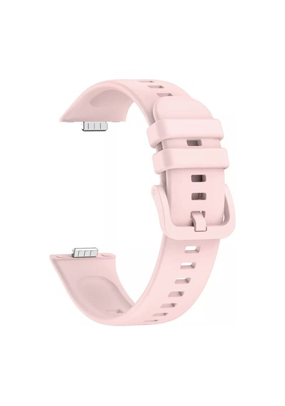 Forzacase Huawei Fit 3 İle Uyumlu Tokalı Silikon Kordon Kayış - Fc635 Açık Pembe