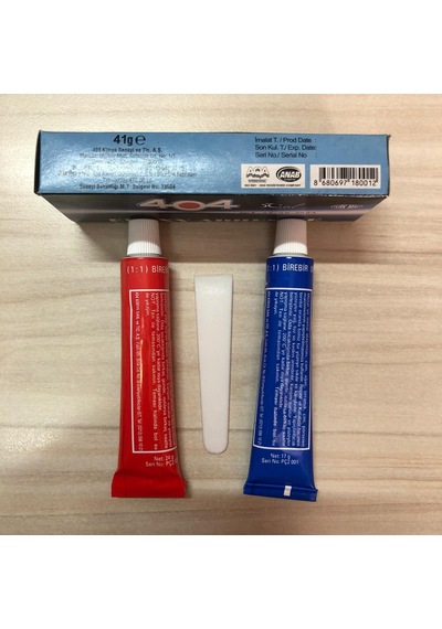 404 Plastik Çelik No 2 Cam Porselen Yapıştırıcı 41 Gram Şeffaf