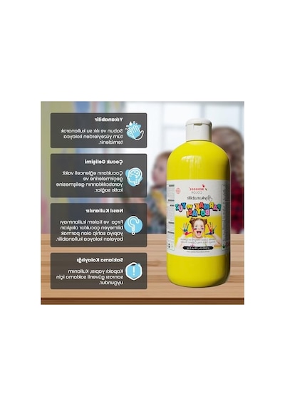 Sarı Parmak Boyası, 500 Gr İle Eğlenceli Sanat Aktiviteleri 12