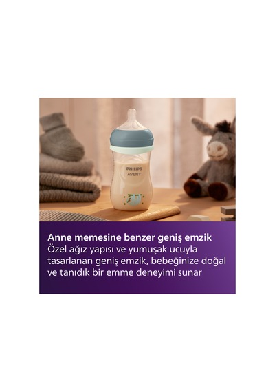 Doğal Tepkili Gece Biberonu 260 Ml No:3 Karanlıkta Parlar Scy903/81