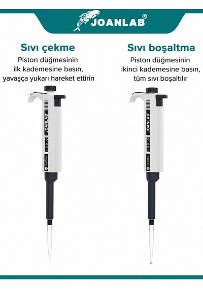 Joanlab 0.5 10 Μl Tek Kanallı Manuel Mikropipet Hassas Laboratuvar Pipeti