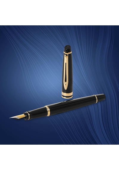Waterman Expert Lake Siyah Altın Tasarımlı Dolma Kalem, Orta Kalı Diğer