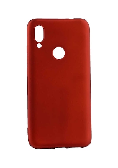 Noktaks - Xiaomi Uyumlu Xiaomi Redmi 7 - Kılıf Mat Renkli Esnek Premier Silikon Kapak - Kırmızı