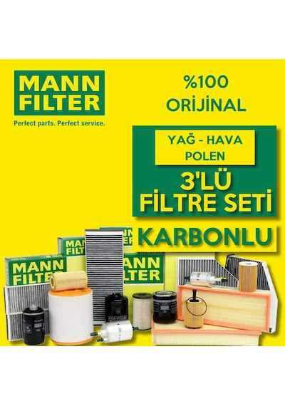 Toyota Corolla Uyumlu 1.33 1.6 Mann-Filter Filtre Bakım Seti 2007-2018 Toyota Corolla Uyumlu 1.33 1.6 Mann-Filter Filtre Bakım Seti 2007-2018