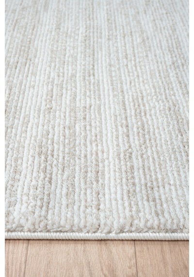 Mariesse Home Bambu Dokulu Modern Sık Dokuma Koridor Kesme Yolluk Dokuma Makine Halısı Bej