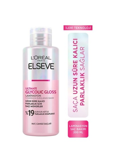 Elseve Glycolic Gloss Mükemmel Parlaklık Sampuan Ve Laminasyon S PKT.ELSEVE.024
