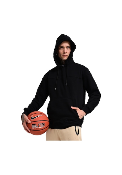 Sportive Lerida Hoodie Erkek Siyah Günlük Stil Sweatshirt 24ku001-syh Siyah