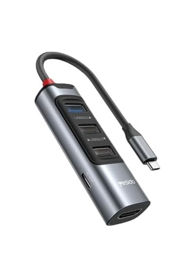 5in1 3 Adet Usb 3.0/1 Adet 100w Type-c Ve 1 Adet 4k 30hz Hdmı Çıkışlı Hub Dönüştürücü