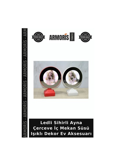 Ledli Sihirli Ayna Çerceve İç Mekan Süsü Işıklı Dekor Ev Aksesuarı Çok Renkli