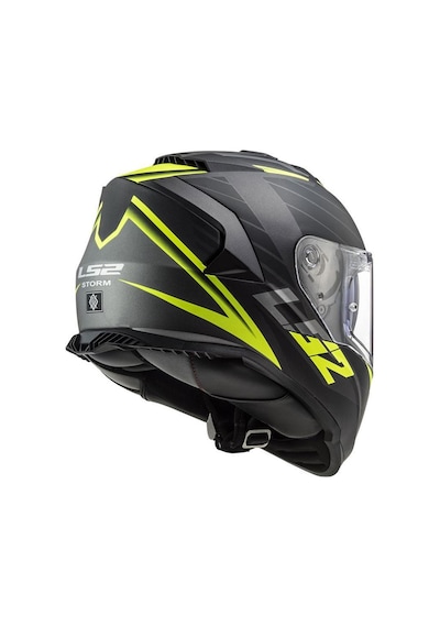 Ls2 Storm 2 Nerve Full Face Motosiklet Kaskı Mat Siyah - Sarı