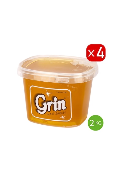 Grin Ekolojik Jel Arap Sabunu Ayçiçek Yağlı Macun Formunda Sabun 4 x 2 KG