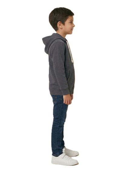 Mnk Baby & Kids Çocuk İkiiplik Mevsimlik Fermuarlı Kapüşonlu Sweatshirt Mnk0540 Füme