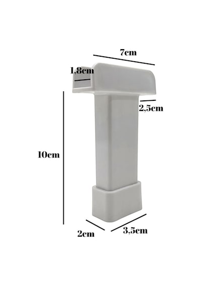 U Geçme Beyaz Plastik Ayarlı Ayak Mobilya Masa Ve Dolap Ayağı Beyaz 10cm 1 Adet Beyaz