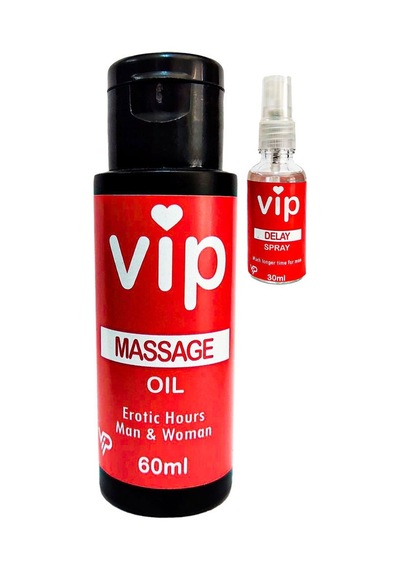 Vip 60 Ml Erotikmasaj Yağı Yanında 30 Ml Delaysprey