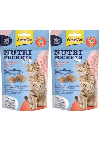 Gimcat Kedi Ödül Tableti Np Fish With Salmon 60 Gr 2li Paket