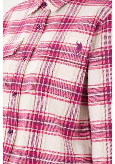 U.s. Polo Assn. Kadın Menekşe Gömlek Desenli 50291115-vr037 Menekşe
