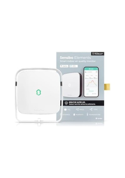 Tr Elements - Akıllı Wifi Hava Kalitesi Monitörü, Nem Ölçer, Co₂ Dedektörü, Hava Kirliliği Göstergesi, Co₂