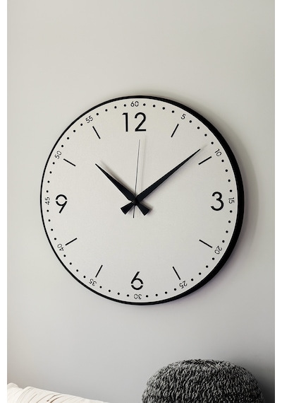 Dekoratif Yeni Modern Rasalhague Ahşap Duvar Saati 48cm Siyah - Beyaz Dekoratif Yeni Modern Rasalhague Ahşap Duvar Saati 48cm Siyah - Beyaz