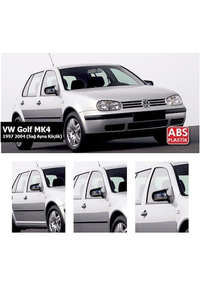 Golf 4 Yarasa Ayna Kapağı - Sağ Ayna Küçük - 1997 2004 Parlak Siyah