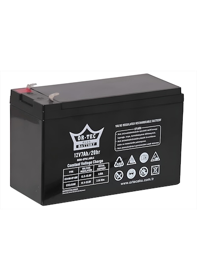 Ortec 12v 7ah Akü Ve 1 Ah Şarj Aleti