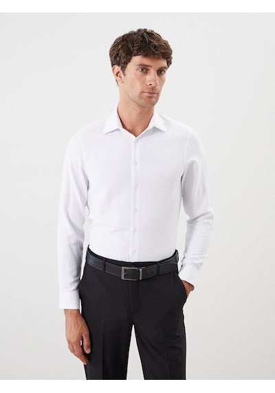Lcw Busıness Beyaz Büyük Beden Slim Fit Uzun Kollu Oxford Erkek Gömlek
