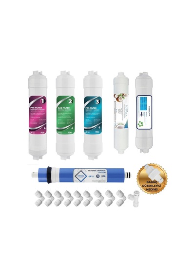 Kapalı Kasa Su Arıtma Cihazı 10lu Filtresi Standart Membran Set Mkr