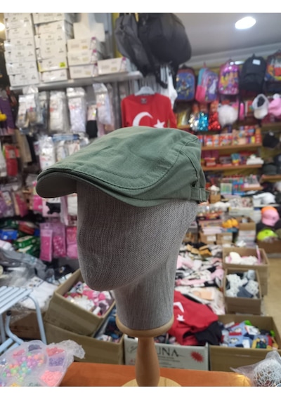 Erkek Şapka Yazlık Keten Spor Kasket - Yeşil Renk Yeşil