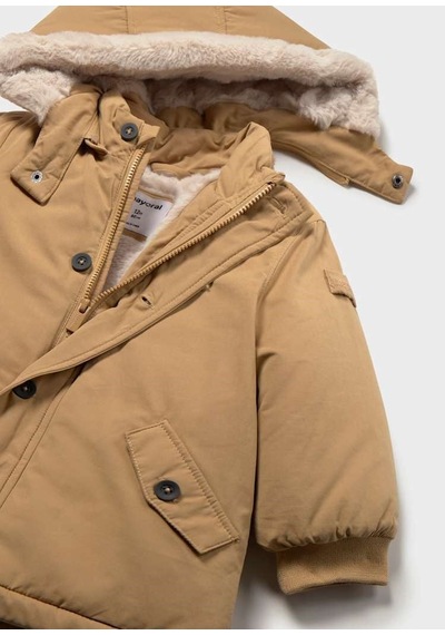 Mayoral Kışlık Erkek Bebek Kapşonlu Parka Mont Krem 18 Ay-3 Yaş-2898