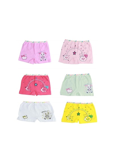 Tutku 0181 Kız Çocuk Boxer 6 Adet