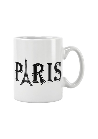 Paris Eyfel Şehir Temalı Baskılı Kupa Bardak, Qbm1350 Tek Renk