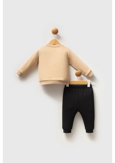 U.S. Polo Assn.  Erkek Bebek 2li Takım - Bej Bej