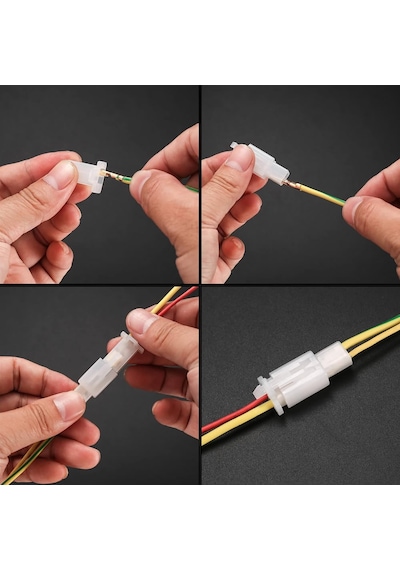 580 Parça Elektrik Kablo Konnektör Terminal Seti 2 3 4 6 9 Pin Erkek Dişi 2.8mm Otomotiv Bisiklet Ba