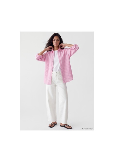 LC Waikiki Alıta Cıty Farkıyla Xsıde Pembe Çizgili Oversize Kadın Gömlek Pembe - 931519574 Pembe LC Waikiki Alıta Cıty Farkıyla Xsıde Pembe Çizgili Oversize Kadın Gömlek Pembe - 931519574 Pembe