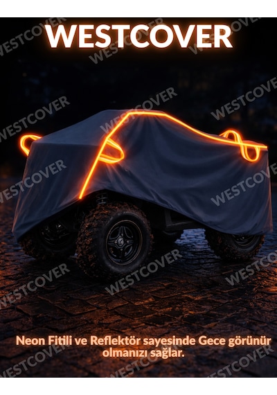 Yuki Hummer 200 Uyumlu Neon Fitilli Suni Deri Atv Brandası,çadırı
