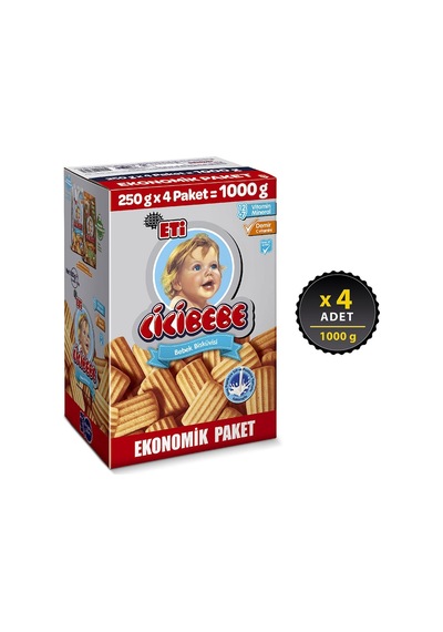 Eti Cicibebe 6+ Ay Bebek Bisküvisi 4 x 1 KG