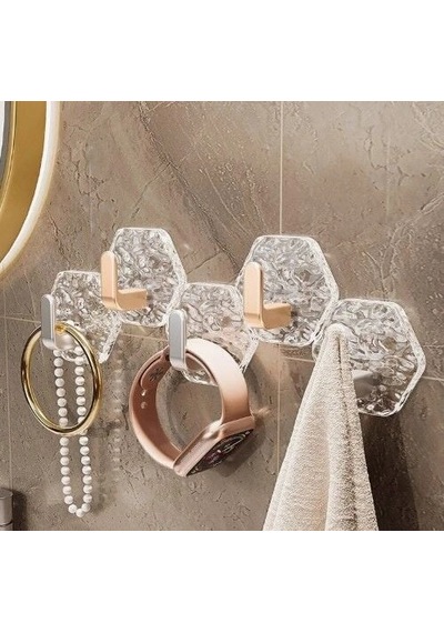 Lüks 5 Li Duvar Askısı Banyo Mutfak İçin Havlu Askılık Standart