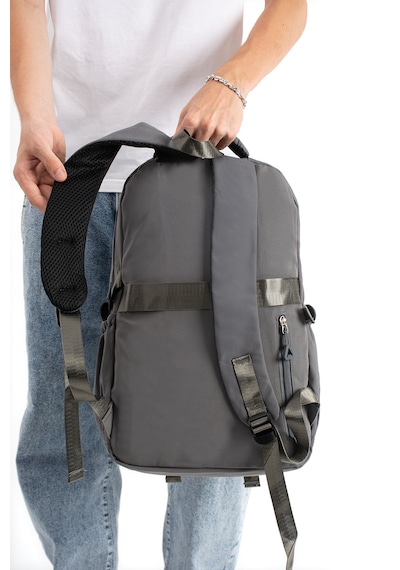 Ventis Qualty Okul Çantası Su Geçirmez Klinkır Kumaş Unisex Sırt Çantası Model 7c Antresit