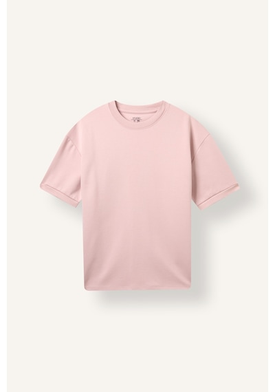 Defacto Kırışmaz Oversize Bisiklet Yaka Basic Kısa Kollu Tişört B6494ax26aupr345 Mor-pr345