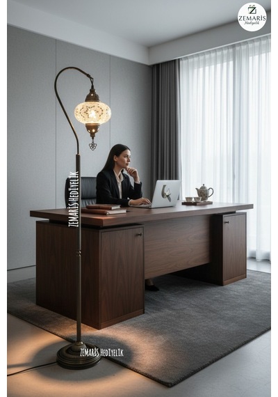El Yapımı Otantik Mozaik Dekoratif Modern Lambader Büyük Camlı Beyaz - 853141666 Diğer