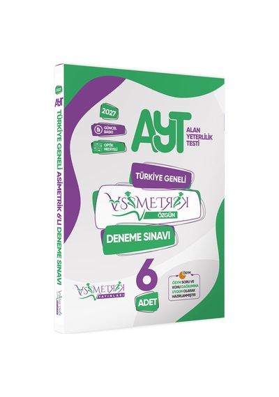 2027 AYT Asimetrik Deneme Paketi 6lı Türkiye Geneli Değerlendirmeli Özgün Güncel Paket Deneme Sınavı