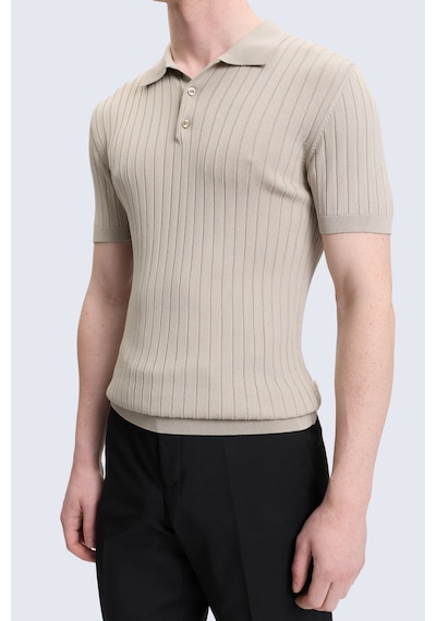 Hatemoğlu Bej Regular Fit Polo Yaka Rayon Tişört