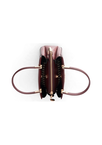Silver & Polo Silver Polo Bordo - Bordo Düz Cilt Kadın El Çantası Sp1292