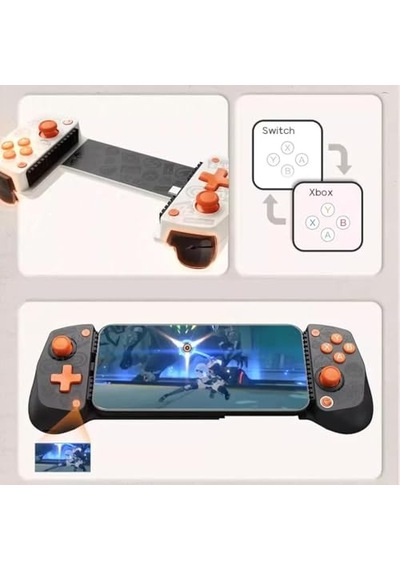 Lite Type-c Mobile Gaming Controller For Usb-c Harmonyos Phones Lightweight Hall Effect Sticks Supports Radiator -throug Genel