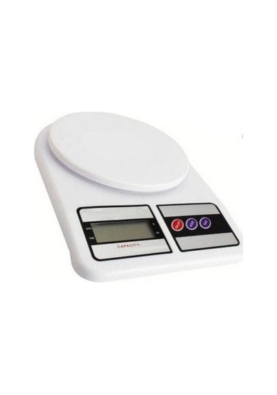 Beyaz Elektronik Dijital Mutfak Terazisi-tartısı 10 Kg Beyaz