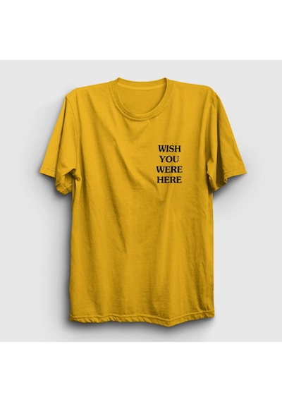 Presmono Unisex Wish Astroworld Travis Scott T-shirt Sarı