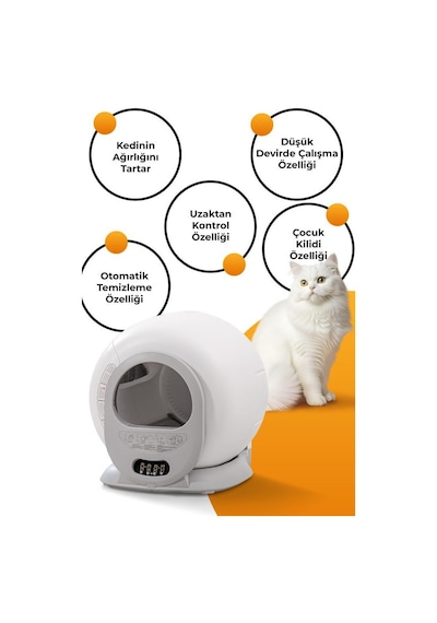 Livenzi Akıllı Otomatik Kedi Tuvaleti | Wi-Fi Kontrollü & Otomatik Temizleme & Koku Önleyici & Uv Sterilizasyon