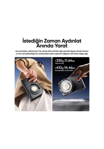 Ulanzi C01 100w Cob Bi-color Led Video Işığı Mini Bowens Condenser Lens - L252