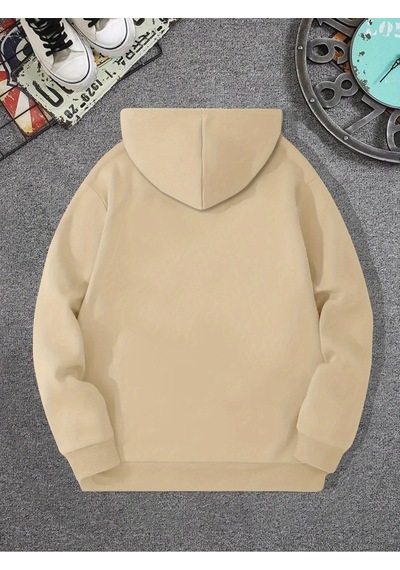 Uyguntarz İmza Baskılı Oversize Sweatshirt Bej