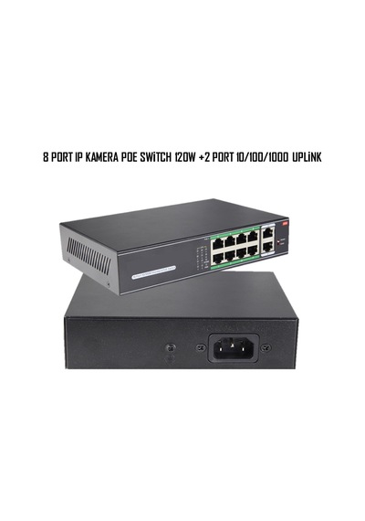 8 Port Poe Switch 2 Port Uplink İp Kamera Poe Switch