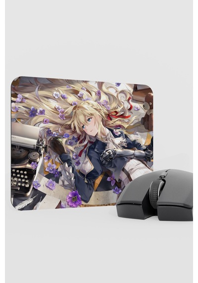 Violet Evergarden Anime V4 - 22x18 Gaming Kauçuk Kaymaz Taban Mouse Pad Fare Altlığı